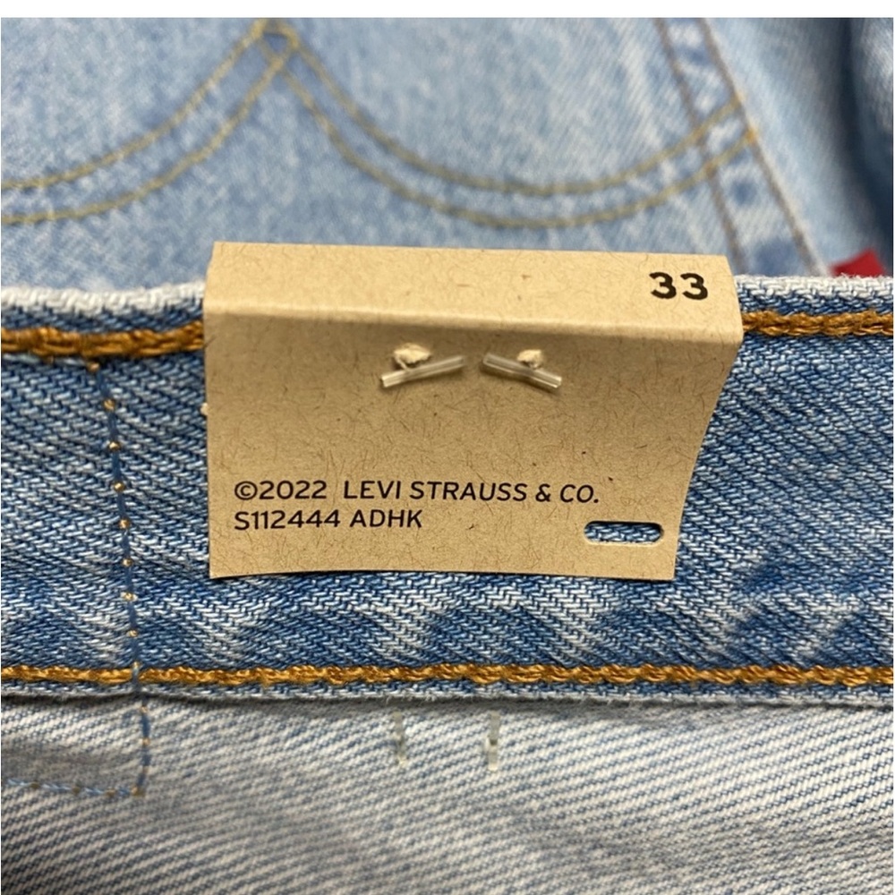 NWT! Levi's Premium 501® High Rise Button Fly Cotton Distressed Shorts Size 33” - Picture 12 of 16